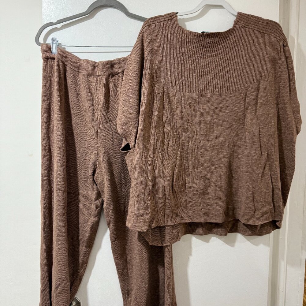 ✨ Free People Jaclyn Sweater Set – Raw Umber (2-Piece Knit Lounge Set) ✨ - Picture 9 of 10